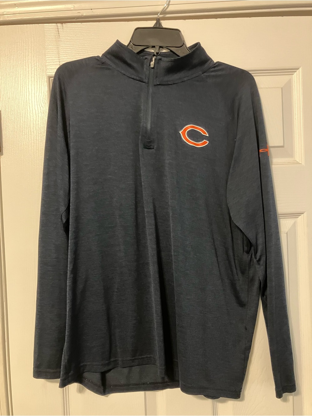Chicago Bears Long Sleeve 1/4 Zip Pullover Under Armour Combine Authentic Size L